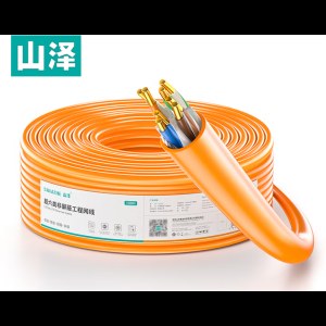 山泽超六类非屏蔽网线【0.57±0.008mm纯铜芯】CAT6A类万兆高速 工程家装网络监控POE箱线 单位：米